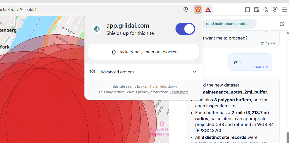 Brave Shields disabled for app.griidai.com